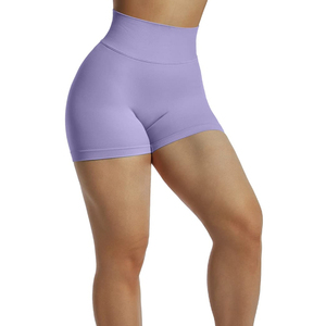 Shorts moulants taille haute personnalisés pour femmes et filles, séchage rapide, en Spandex/Polyester, sexy, vente en gros - Product Image 5