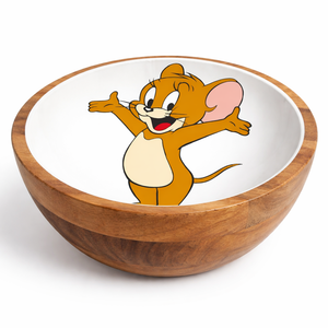 Bol en bois motif dessin animé Tom et Jerry, design mignon, décoration pour chambre d'enfant, cadeau amusant, ustensile de cuisine populaire, accessoires pour chambre d'enfant, vente chaude - Product Image 6