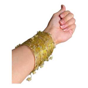 Novedad 2026: Conjuntos de Brazaletes Mehndi para Boda de Mujer, Diseño Personalizado, Churiyan de Aleación con Imitación de Perlas, Alta Calidad, a la Moda - Product Image 1