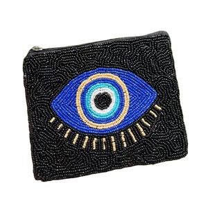 Monedero con nombre hecho a mano con cuentas, combinaciones de colores brillantes y divertidas, bolsa de maquillaje personalizada con cremallera, regalo de cuentas. - Product Image 1