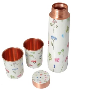 <b>Drinking</b> Juices Health Benefits <b>Copper</b> Water Decorative Classic Style Latest Design Enamel Printed <b>Copper</b> <b>Bottle</b> - Product Image 3