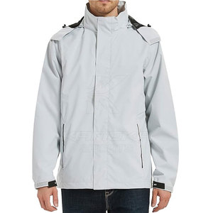 Veste coupe-vent polaire à capuche pour homme, haut de gamme, décontractée, hiver, écologique, respirante, coupe confortable, logo avant, pour usage quotidien - Product Image 2