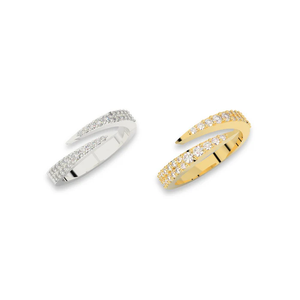 Sliced Perfection Diamond Band <b>Ring</b> Sterling Silver Hand <b>Set</b> Synthetic Diamonds Minimalist Unisex Everyday Luxury 18K White Rose - Product Image 6
