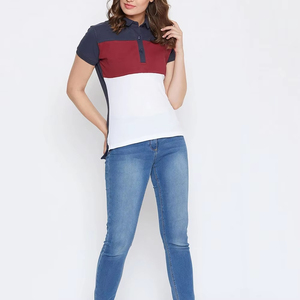 OEM Custom Unisex Denim Print Appliques Breathable Lightweight Casual New Arrival T-Shirt - Product Image 2