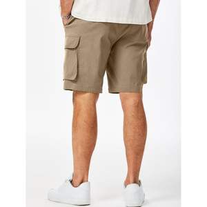 2025กางเกงคาร์โก้ขายืดได้สไตล์ไฮสตรีทของผู้ชายกางเกงขาสั้นทรงคาร์โก้แบบคลาสสิกใส่สบายฤดูร้อนมีกระเป๋าหลายกระเป๋าขนาด XXS พร้อมโลโก้ - Product Image 4