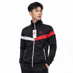 <b>Men</b> Performance <b>Track</b> <b>Jacket</b> Moisture Management Polyester Fabric Breathable Construction Lightweight Design Flexible Movement - Product Image 1