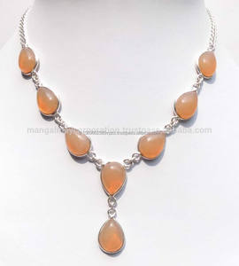 สร้อยคอเงินแท้สเตอร์ลิงทรงมรกตเจียระไนขนาด 3 มม. รูปทรงกลมประดับลูกปัด งานแฮนด์เมด สไตล์วินเทจ พร้อมโซ่เชื่อมขนาด 35 นิ้ว สำหรับภรรยา - Product Image 3