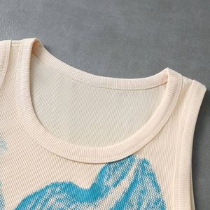 Custom Men Ribbed <b>Floral</b> Print Tank <b>Top</b> Round Neck Sleeveless Cotton <b>Vest</b> OEM ODM Wholesale Apparel Fashion Wear - Product Image 3