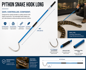 Mini Gancho Plegable Portátil para Serpientes de Pitón, Herramienta de Manipulación de Reptiles de Acero Inoxidable de 45 Pulgadas de Largo, Mandíbula Ancha de 5 Pulgadas, Duradero para Captura - Product Image 4