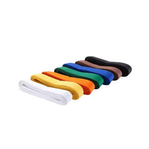 Cinturón de Jiu-Jitsu OEM de Buena Calidad, 100% Algodón, Negro, Multicolor, Cinturón de Karate y Judo, 10 Niveles, Cinturón Profesional, Tamaño y Color Personalizables - Product Image 1