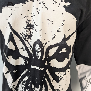 Camiseta Premium para Hombre con Gráfico de Ghost Face, Camiseta de Algodón Personalizada, Estilo Urbano, Oversize, con Diseño de Manga de Telaraña - Product Image 6