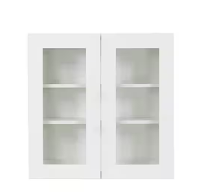 W3030GD ตู้ติดผนังทันสมัย ​​ประตูกระจกคู่ แผง MDF ตู้เก็บของในครัว - Product Image 3