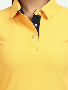 เสื้อโปโลออกกำลังกายสำหรับผู้หญิง แขนสั้น สวมใส่สบาย ระบายอากาศได้ดี เหมาะสำหรับฟิตเนส - Product Image 4