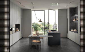 Dalles en pierre artificielle noire Nero Assoluto 1620x3240, 12 mm, en céramique sinterisée, pour comptoirs de cuisine et tables à manger sur mesure - Product Image 4