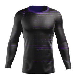 Rashguard à manches courtes personnalisé, best-seller, respirant, avec logo de surf, design par sublimation, créez votre propre logo. - Product Image 1