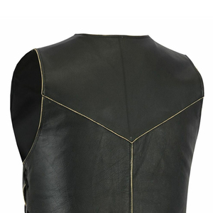 Men's Canvas Casual PU Leather Premium <b>Padded</b> Stylish Winter Sleeveless Reversible <b>Heated</b> Breathable Suits Vest - Product Image 4