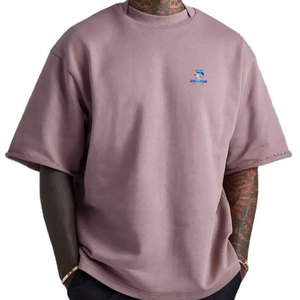 T-shirt décontracté surdimensionné personnalisé de qualité supérieure, motif lettres, en coton peigné 100% respirant, col rond, tissu GSM optimal - Product Image 1