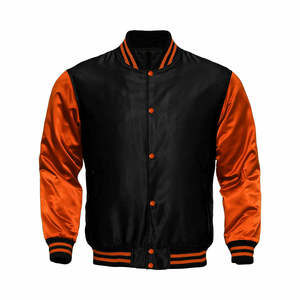 Chaqueta Bomber de Satén al por Mayor para Hombre, Estilo Béisbol con Parches Personalizados, Impresión por Sublimación - Product Image 4