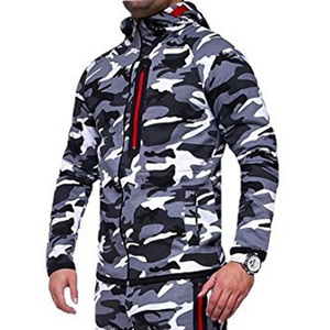 Ensemble de survêtements pour hommes style camouflage, de haute qualité, de marque, pour la gym et les activités sportives, avec sweat à capuche et pantalon - Product Image 5