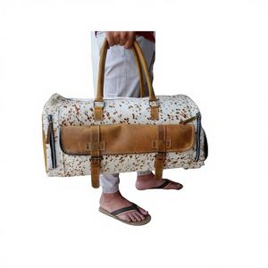 Sac à bandoulière 100% cuir de buffle véritable, écologique, léger, imperméable, avec fermeture éclair, grande capacité, toutes saisons - Product Image 2