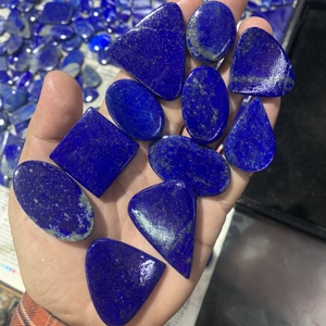 Lapis-lazuli naturel, cabochon ovale, pierre précieuse semi-précieuse lâche, cristal bleu lisse et apaisant, 20-40mm, vente en gros en vrac - Product Image 2