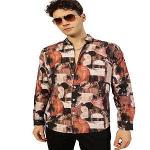 Camisas de manga larga antiarrugas de alta calidad para hombre 2024, estilo lavado con estampado Digital de calle a la moda para el verano de los adolescentes - Product Image 3