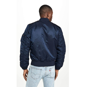 Chaqueta Bomber Negra para Hombre con Cremallera Roja, Casual, Cortavientos, Transpirable, con Calefacción, Relleno de Algodón y Poliéster, Cuello Alto, Corte Regular, para Invierno - Product Image 2