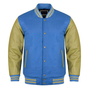 ผลิตเสื้อแจ็คเก็ต Letterman Varsity คุณภาพสูงสำหรับผู้ชาย แบบมืออาชีพ รับสั่งทำโลโก้พิมพ์ลายเสื้อเบสบอลสำหรับผู้ชาย - Product Image 1