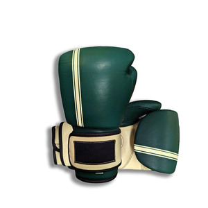 Hot Selling Unisex Leather Professional Boxing Gloves High Density <b>Foam</b> Shock Absorbing Moisture Wicking Full Finger Hook Loop - Product Image 1