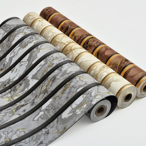 Rouleau de <span class=keywords><strong>papier</strong></span> <span class=keywords><strong>peint</strong></span> décoratif en <span class=keywords><strong>relief</strong></span> 3D texturé avec finition en feuille d'or pour revêtement mural intérieur - Product Image 1