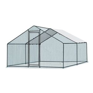 180g PE Étanche Grande Cage Extérieure pour Poules Lapins Toit Plat En Métal Poulailler Cadre Galvanisé Résistant Aux Intempéries Volaille - Product Image 2