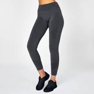 Leggings Deportivos de Cintura Media para Mujer, Color Sólido, Impresión de Logotipo Personalizada, Tejido Transpirable de Secado Rápido, Venta Directa de Fábrica para Gimnasio - Product Image 3
