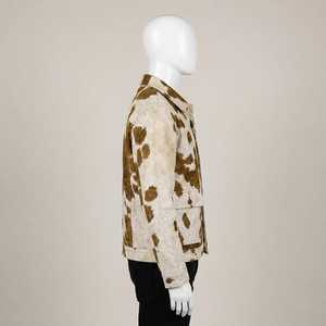 Blouson de motard en cuir véritable pour homme, motif vachette, col rabattable, fermeture éclair, coupe classique, hiver, décontracté, personnalisé - Product Image 3