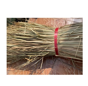 Alfombra de Césped Cosida a Mano Tradicional Vietnamita de 1.2m de Alto x 0.45m de Largo, Tipo CYPERUS-TYPHA, Modelo Artesanal de Bambú Dorado para Techos de Arena - Product Image 6