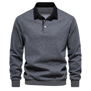 Chemise de rugby personnalisée pour homme de haute qualité, 100 % coton, manches courtes, décontractée, col vintage en toile - Product Image 4