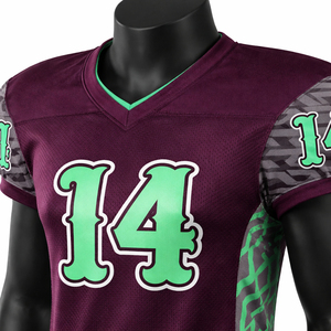 Maillot de football américain haut de gamme en tissu polyester respirant, anti-humidité, séchage rapide, coupe athlétique, sublimation personnalisée - Product Image 6