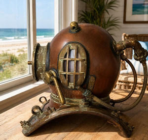 Casco de Buceo Vintage de Latón Mark V, Casco de Buceador de Aguas Profundas, Decoración Náutica, Pieza Decorativa Marítima para el Hogar, Oficina, Bar, Restaurante - Product Image 5