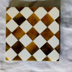 Handcrafted Natural Wood and <b>Epoxy</b> Resin Coasters Set with Unique Artistic Patterns for Luxury Home and Office <b>Table</b> Decor - Product Image 1