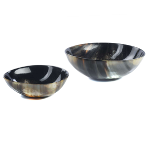 Bol de service artistique en corne naturelle pour salade de fruits, plat de service, vaisselle finition antique, bol centre de table, artisanat vintage en corne - Product Image 2