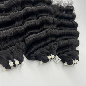 มัดผมขนาด8-40นิ้วไม่ผ่านกระบวนการทางเคมีทุกสีไม่หลุดร่วง - Product Image 3