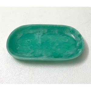 ถาดเรซิ่นสไตล์มินิมอลแบบนอร์ดิก สำหรับบ้านหรู โรงแรม ห้องน้ำ ลายหินอ่อนรูปวงรี ถาดเรซิ่นสำหรับใช้ในบ้าน ถาดเสิร์ฟ จานรอง - Product Image 1