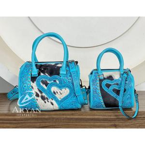 กระเป๋าหนังวัวแท้สไตล์ตะวันตก ปี 2026 ลายหัวใจ  แบบสะพายไหล่หรือสะพายข้าง  สำหรับใช้ในชีวิตประจำวัน - Product Image 1