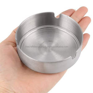 Meilleure vente cendrier carré en acier inoxydable Logo personnalisé imprimé vent anti-mouche cendres de cigare plateau d'affichage disque de forme carrée - Product Image 5