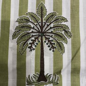 Tissu en coton cambrique imprimé à la main motif palmier, largeur 42 pouces, 1 mètre, léger, doux, écologique, pour rideaux, sacs et artisanat - Product Image 6