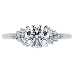 Round Cut Moissanite <b>Ring</b> 925 Sterling <b>Silver</b> White Gold Plated Luxury <b>Solitaire</b> Engagement <b>Ring</b> Bridal Wedding Anniversary Gift - Product Image 1