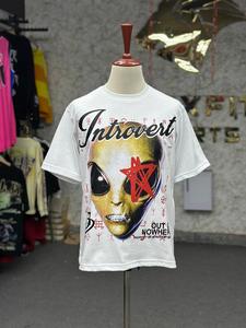 Camiseta Gráfica Extra Grande Personalizada, 100% Algodón, Estilo Urbano, Impresión Puff, Serigrafiada, Unisex, OEM ODM - Product Image 5