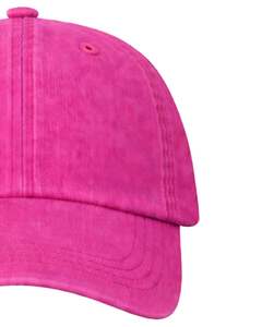 Gorra de Béisbol de Algodón Rosa Intenso, Lisa, Ajustable, Unisex, Deportiva, Informal, Transpirable, Cómoda, Personalizable, de Primera Calidad - Product Image 3