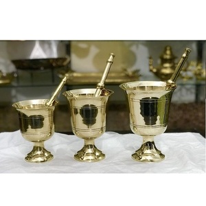 Traditional Indian Spice and Coffee <b>Grinder</b> Khalbatta <b>Herb</b> Crusher Premium Solid Brass Mortar Pestle at Wholesale cheap price - Product Image 6