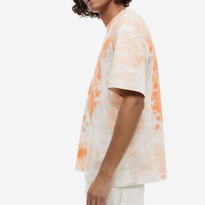 T-shirt Homme Oversize Vintage à Manches Courtes Orange et Blanc Col Rond Coupe Jersey 100% Coton Anti-Plis Respirant - Product Image 3