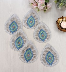 Custom Logo <b>Large</b> Coasters Classic Style Beaded Hick Heat Resistant Beaded Coaster Buy Direct From Supplier Decorative Table - Product Image 1